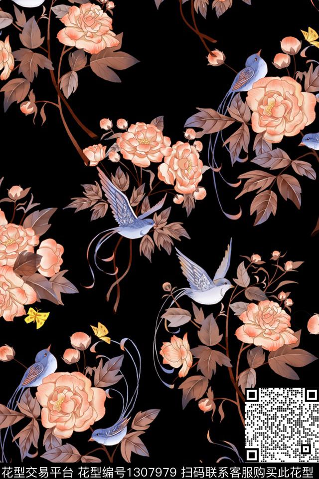 2020-3-24.jpg - 1307979 - 花卉 手绘 牡丹 - 数码印花花型 － 女装花型设计 － 瓦栏