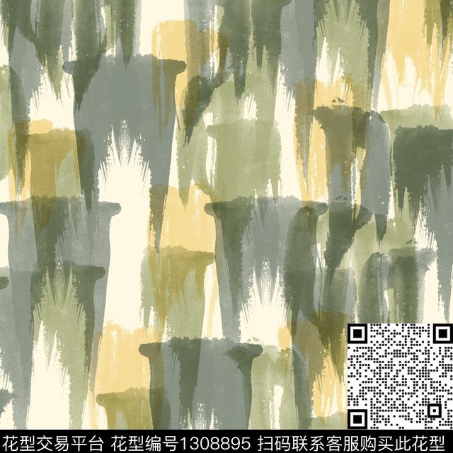 20200326-6.jpg - 1308895 - 纸印花 水彩 几何 - 传统印花花型 － 窗帘花型设计 － 瓦栏