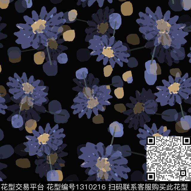 几何花卉男装休闲花卉数码印花花型下载（图片编号: 1310216） - 瓦栏（Walan）