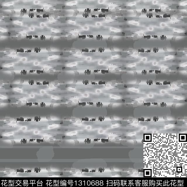 抽象条纹图案男装休闲花卉数码印花花型下载（图片编号: 1310688） - 瓦栏（Walan）