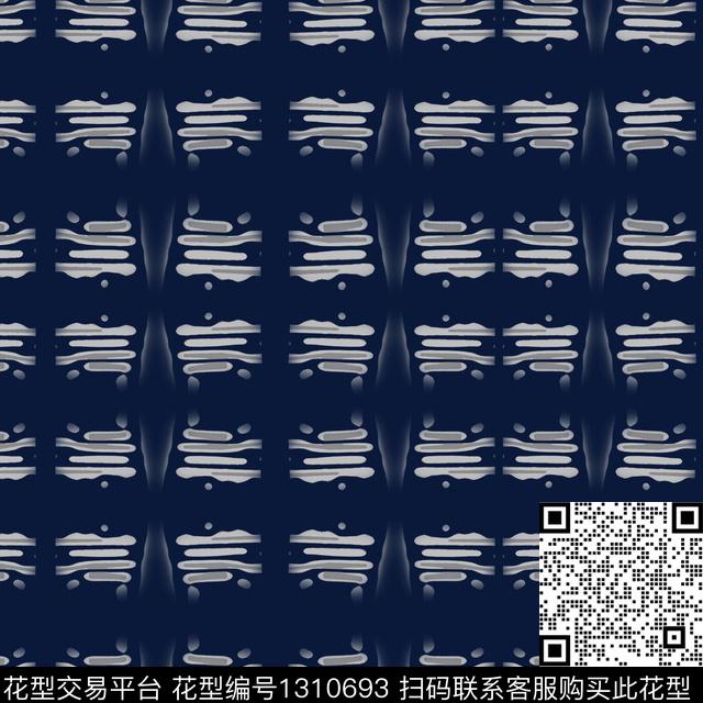 男装休闲花卉手绘线条笔触条纹图案数码印花花型下载（图片编号: 1310693） - 瓦栏（Walan）
