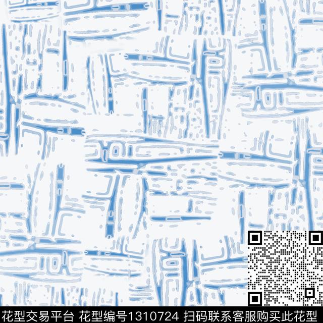 200329-肌理图案-1-3.jpg - 1310724 - 几何 抽象 手绘线条笔触 - 数码印花花型 － 男装花型设计 － 瓦栏