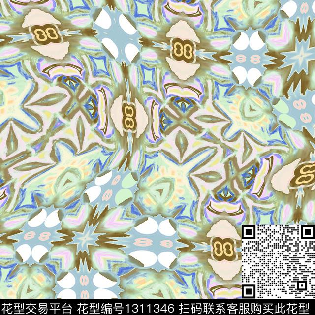 艺术   抽象.jpg - 1311346 - 大牌风 抽象 - 数码印花花型 － 女装花型设计 － 瓦栏