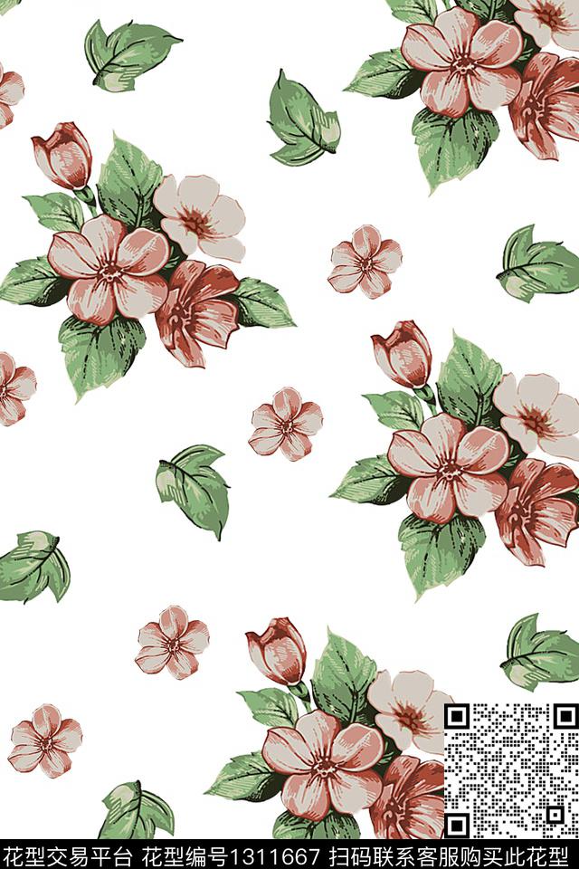 图2.jpg - 1311667 - 动物花卉 温室花卉 - 数码印花花型 － 女装花型设计 － 瓦栏
