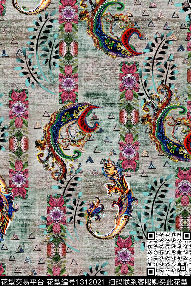 CM07.jpg - 1312021 - 几何花卉 佩斯利 民族花纹 - 数码印花花型 － 女装花型设计 － 瓦栏