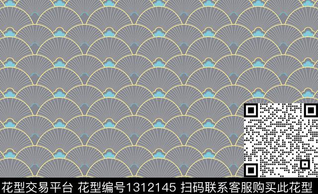 床品几何大牌风传统印花花型下载（图片编号: 1312145） - 瓦栏（Walan）