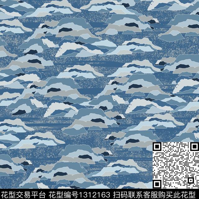 山几何抽象数码印花花型下载（图片编号: 1312163） - 瓦栏（Walan）