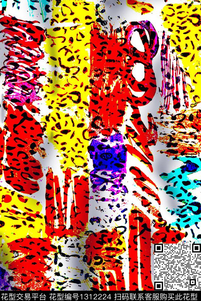 dc03.jpg - 1312224 - 大牌风 抽象 卡通 - 数码印花花型 － 女装花型设计 － 瓦栏