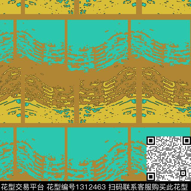 200401-条纹-4-3.jpg - 1312463 - 几何 手绘线条笔触 条纹图案 - 传统印花花型 － 女装花型设计 － 瓦栏