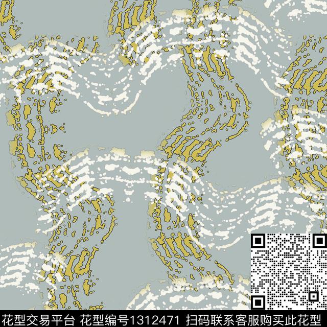 几何格子男装休闲花卉数码印花花型下载（图片编号: 1312471） - 瓦栏（Walan）