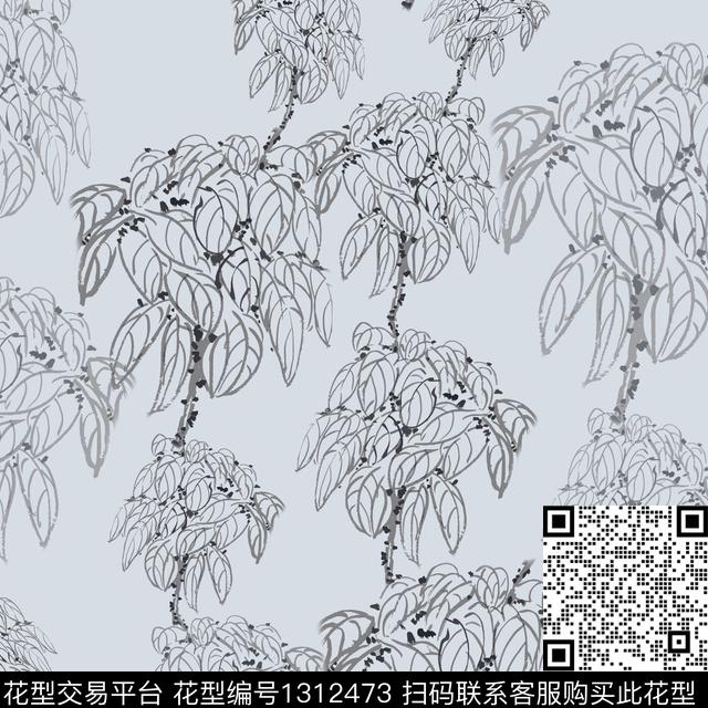 中国风小碎花男装休闲花卉传统印花花型下载（图片编号: 1312473） - 瓦栏（Walan）