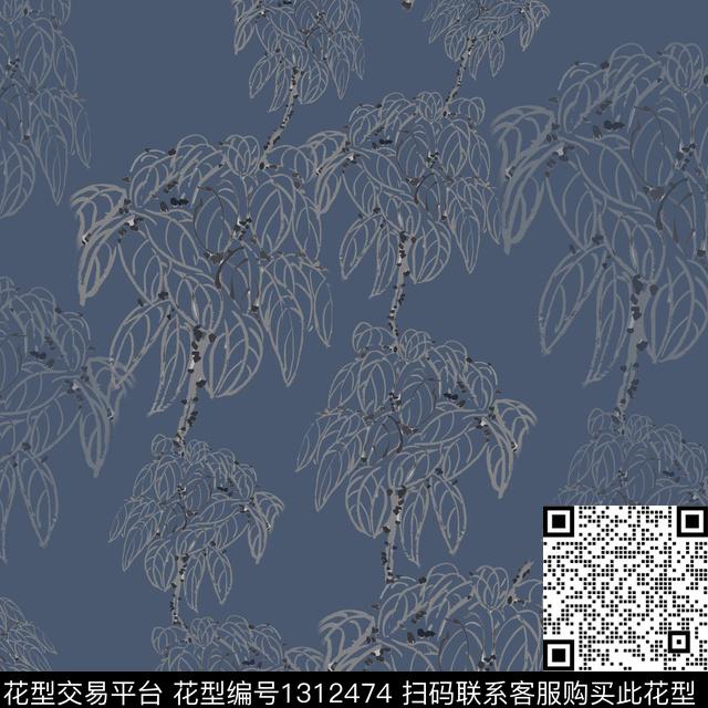 200406-nzhh-1-3.jpg - 1312474 - 中国 小碎花 男装休闲花卉 - 传统印花花型 － 男装花型设计 － 瓦栏