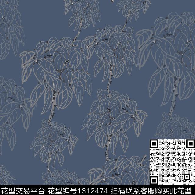 中国风小碎花男装休闲花卉传统印花花型下载（图片编号: 1312474） - 瓦栏（Walan）