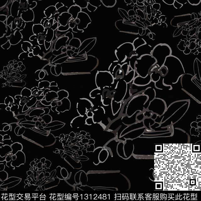 中国风小碎花男装休闲花卉传统印花花型下载（图片编号: 1312481） - 瓦栏（Walan）