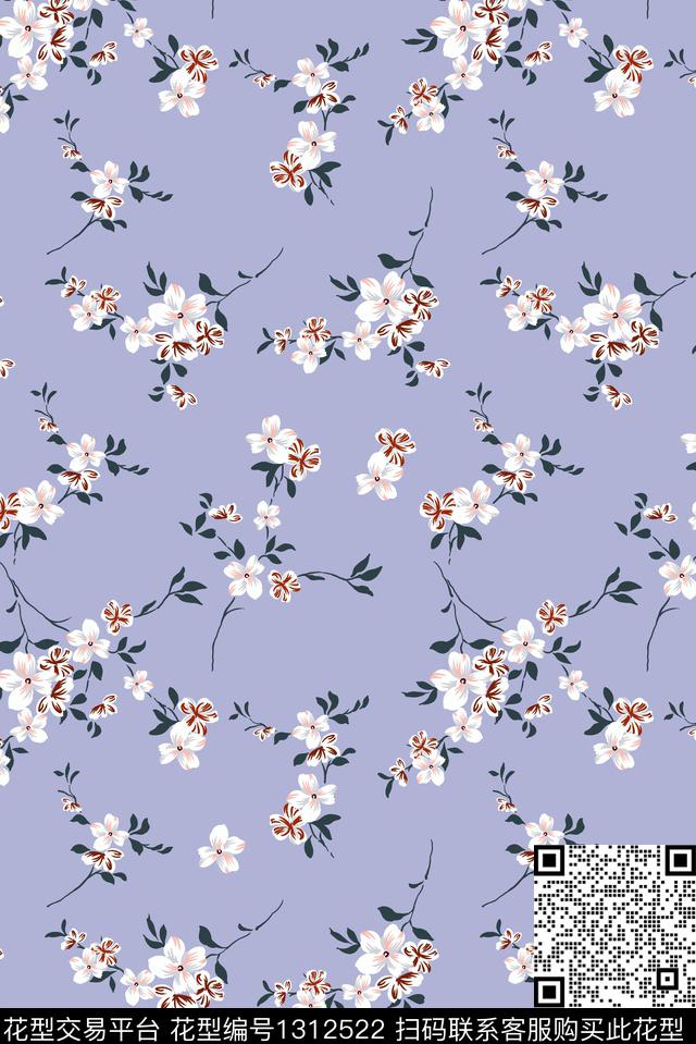 花卉大牌风小清新传统印花花型下载（图片编号: 1312522） - 瓦栏（Walan）