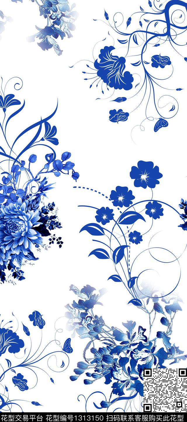 dear-2021.jpg - 1313150 - 花卉 旗袍 真丝 - 数码印花花型 － 女装花型设计 － 瓦栏