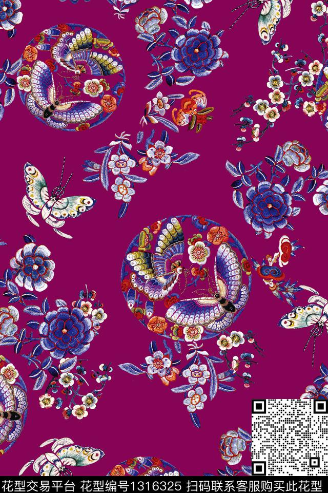 200302.jpg - 1316325 - 动物花卉 几何 绣花花型 - 数码印花花型 － 女装花型设计 － 瓦栏