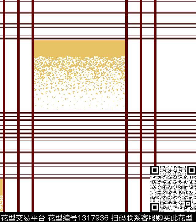 218-2.tif - 1317936 - 格子 几何 大牌风 - 传统印花花型 － 男装花型设计 － 瓦栏