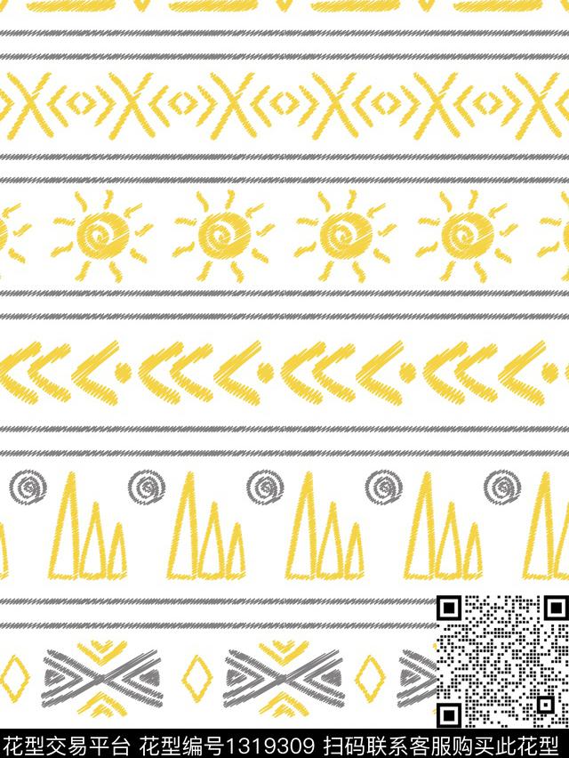线条肌理.jpg - 1319309 - 线条 几何 条纹 - 传统印花花型 － 床品花型设计 － 瓦栏