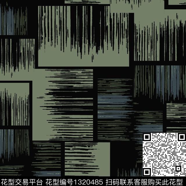 几何手绘线条笔触条纹混搭数码印花花型下载（图片编号: 1320485） - 瓦栏（Walan）