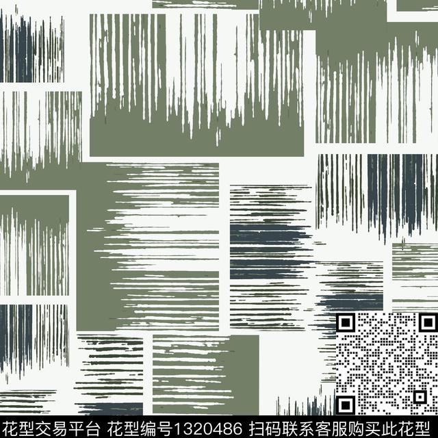 几何手绘线条笔触条纹混搭数码印花花型下载（图片编号: 1320486） - 瓦栏（Walan）