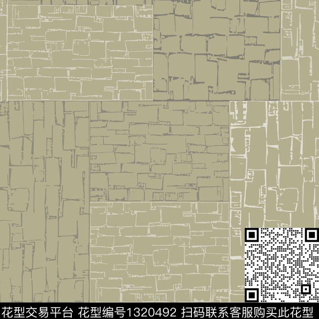 格子几何手绘线条笔触传统印花花型下载（图片编号: 1320492） - 瓦栏（Walan）
