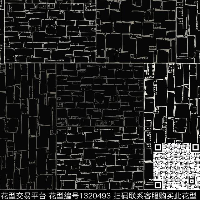 格子几何手绘线条笔触传统印花花型下载（图片编号: 1320493） - 瓦栏（Walan）