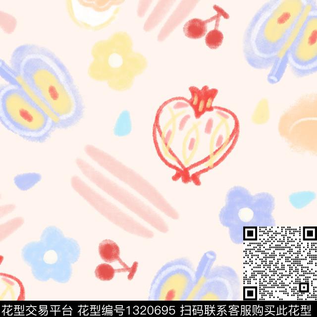 童装涂鸦可爱传统印花花型下载（图片编号: 1320695） - 瓦栏（Walan）