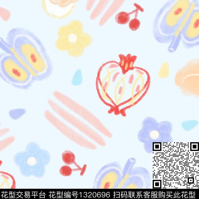 童装涂鸦可爱传统印花花型下载（图片编号: 1320696） - 瓦栏（Walan）