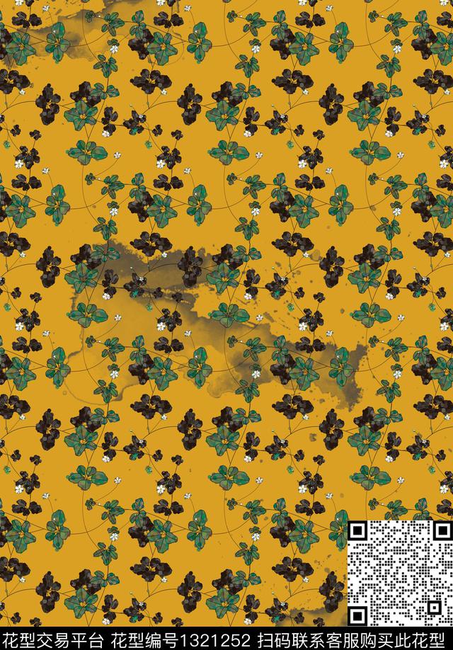 春之蔓pattern.jpg - 1321252 - 数码花型 时尚 文艺 - 数码印花花型 － 童装花型设计 － 瓦栏