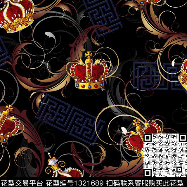 珠宝宝石奢华复古数码印花花型下载（图片编号: 1321689） - 瓦栏（Walan）