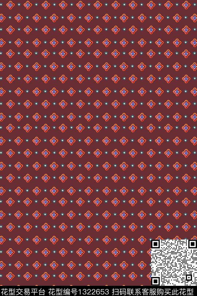 DWY-0763.jpg - 1322653 - 几何 可爱 波西米亚 - 数码印花花型 － 泳装花型设计 － 瓦栏
