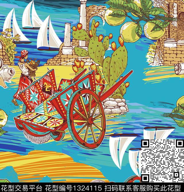 01.jpg - 1324115 - 航海 几何定位 丘比特 - 数码印花花型 － 童装花型设计 － 瓦栏