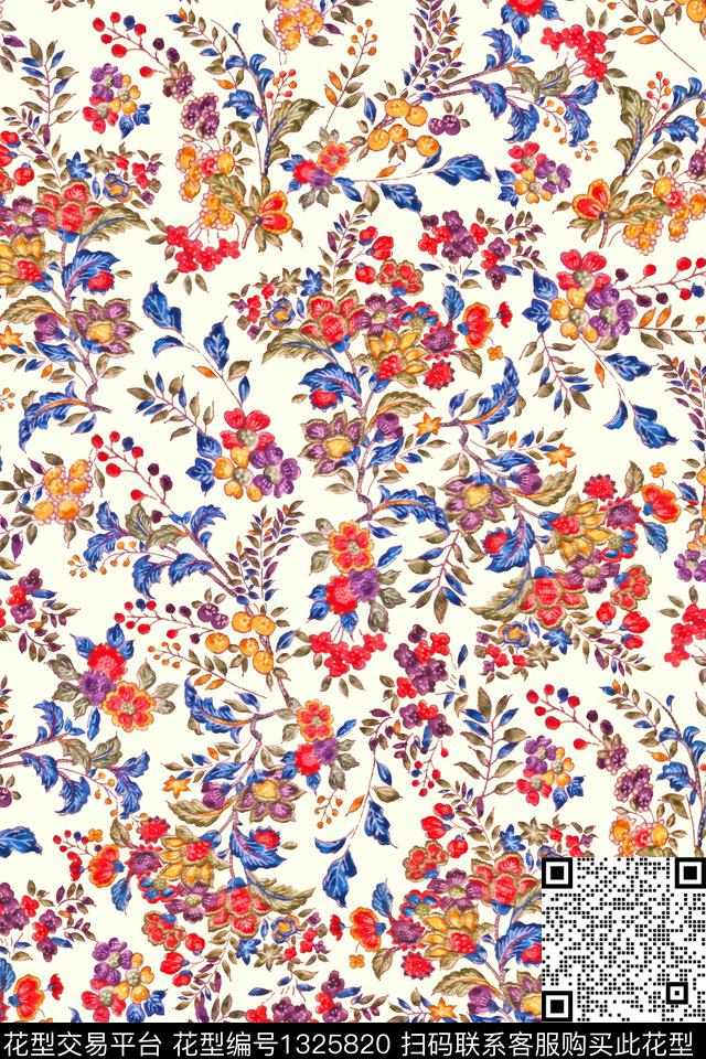 女装花卉中老年数码印花花型下载（图片编号: 1325820） - 瓦栏（Walan）