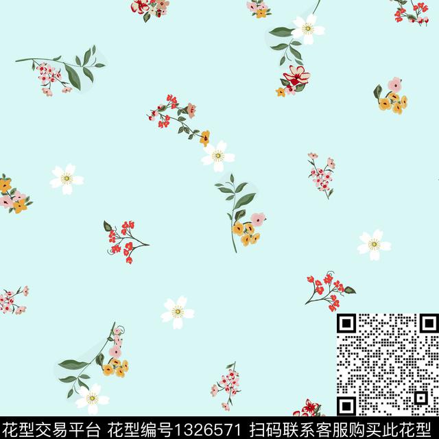 小红花-分层.jpg - 1326571 - 数码花型 几何 小碎花 - 数码印花花型 － 女装花型设计 － 瓦栏