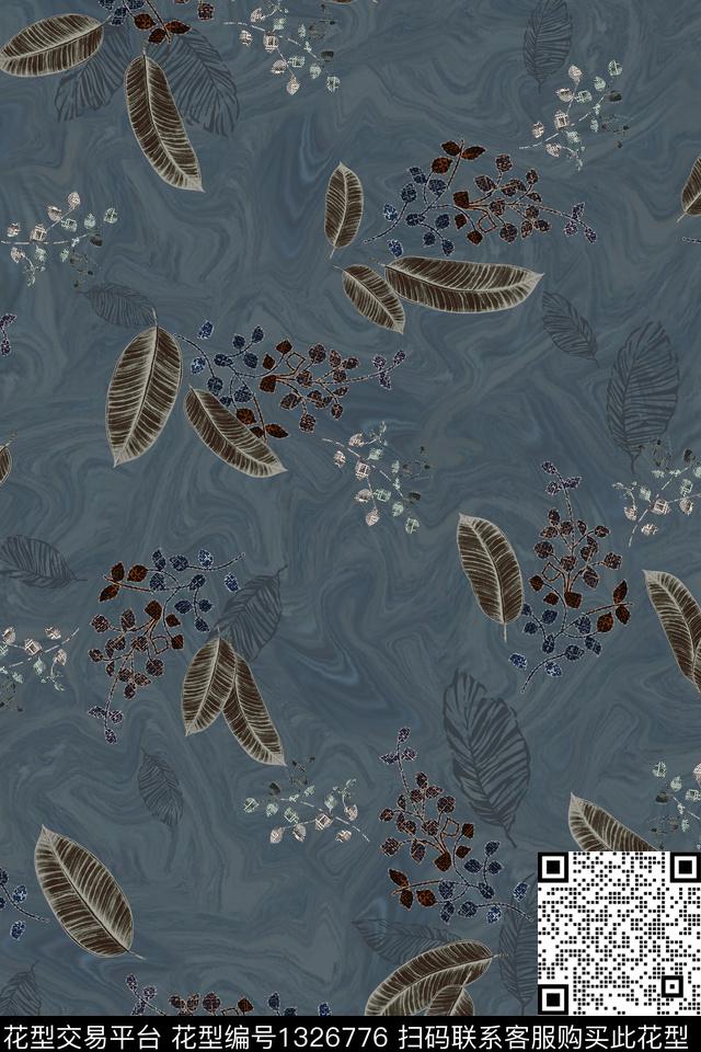 花卉中国风中老年数码印花花型下载（图片编号: 1326776） - 瓦栏（Walan）