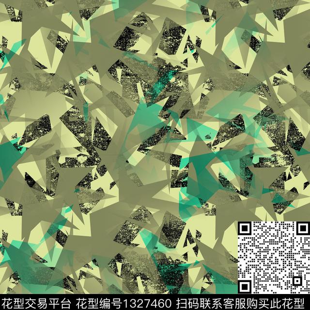 20200523-4.jpg - 1327460 - 三角形 几何 抽象男装 - 传统印花花型 － 男装花型设计 － 瓦栏