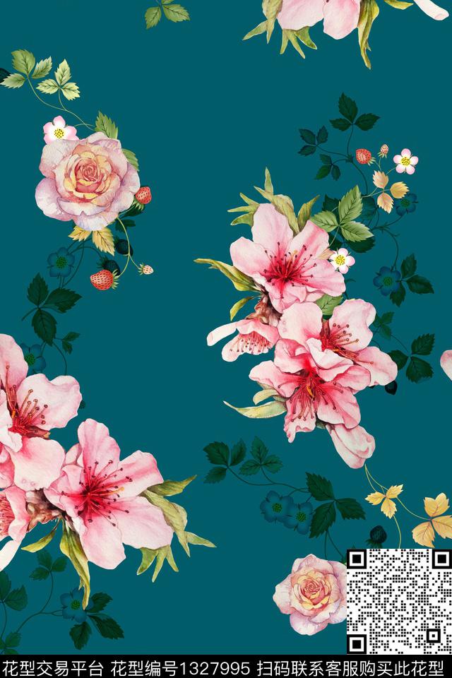 dear-20110.jpg - 1327995 - 香云纱 旗袍 中国 - 数码印花花型 － 女装花型设计 － 瓦栏