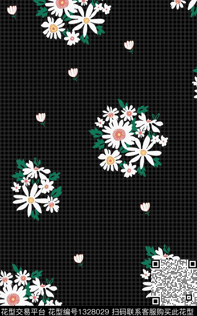 WL-20200525-1.jpg - 1328029 - 男装 花卉 满版散花 - 传统印花花型 － 女装花型设计 － 瓦栏