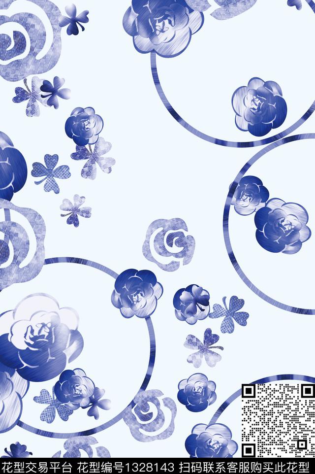 花卉小碎花大牌风数码印花花型下载（图片编号: 1328143） - 瓦栏（Walan）