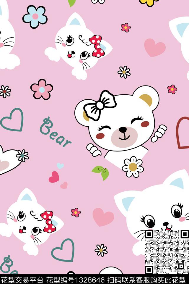 2020-5-28.jpg - 1328646 - 童装 可爱 猫 - 传统印花花型 － 童装花型设计 － 瓦栏