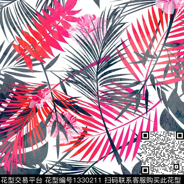 M000413.jpg - 1330211 - 植物 热带花型 欧美 - 数码印花花型 － 女装花型设计 － 瓦栏