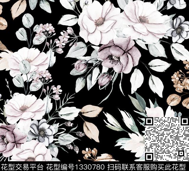 yang09.jpg - 1330780 - 春夏花型 印花 线条花卉 - 数码印花花型 － 女装花型设计 － 瓦栏