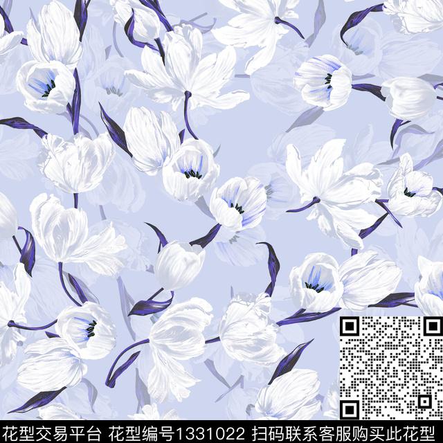 200603.jpg - 1331022 - 大牌风 小清新 素雅 - 数码印花花型 － 女装花型设计 － 瓦栏