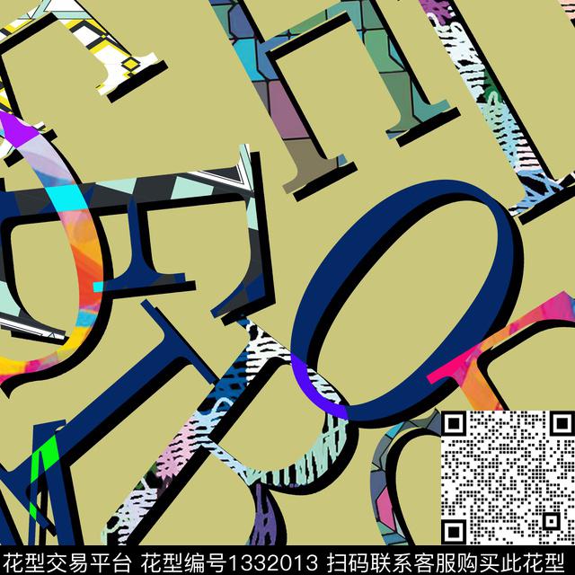 ASMYSJ0038.jpg - 1332013 - 字母 大牌风 传统花型 - 传统印花花型 － 女装花型设计 － 瓦栏
