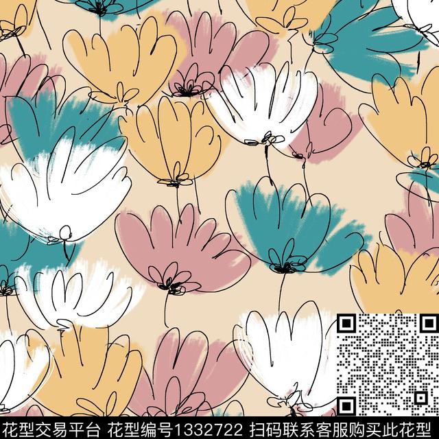 几何女装抽象传统印花花型下载（图片编号: 1332722） - 瓦栏（Walan）