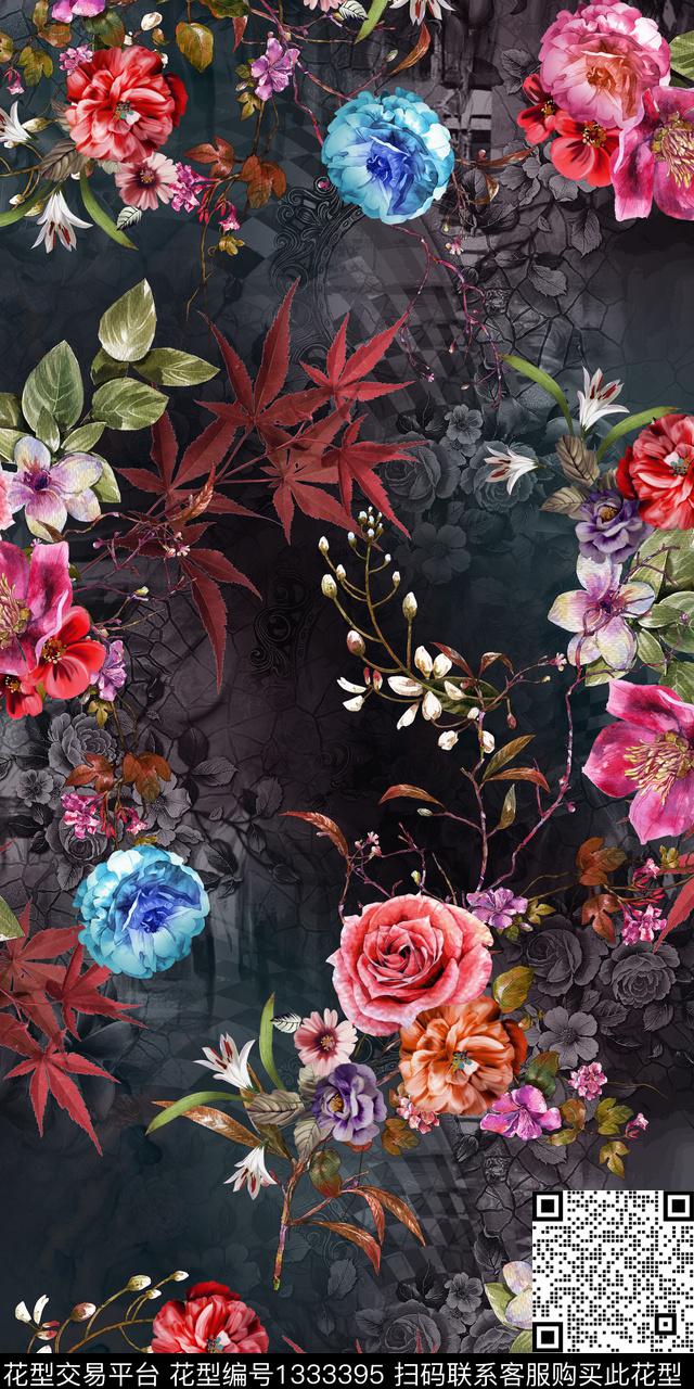 ant0004.jpg - 1333395 - 数码花型 女装 花卉 - 数码印花花型 － 女装花型设计 － 瓦栏