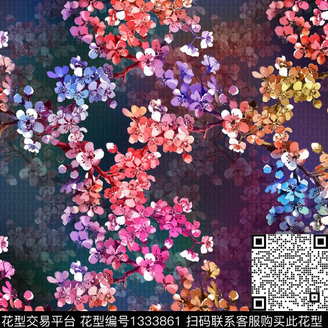 ant0006.jpg - 1333861 - 绿植树叶 数码花型 小碎花 - 数码印花花型 － 女装花型设计 － 瓦栏