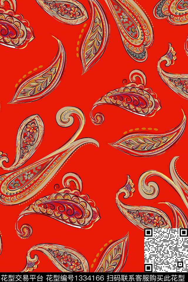 yc0615.jpg - 1334166 - 印度 民族风 佩斯利 - 数码印花花型 － 女装花型设计 － 瓦栏