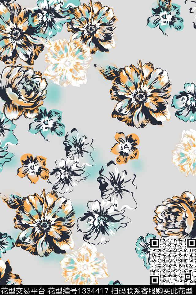 2020-03-18-A2.jpg - 1334417 - 植物 花卉 手绘花卉 - 传统印花花型 － 女装花型设计 － 瓦栏